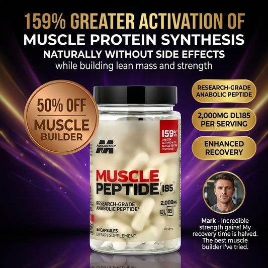 Muscle Peptide 185 Supplements Build Lean Muscle 3X Faster